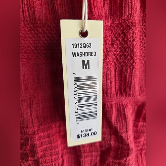 NWT Max Studio Ruffle Sleeve Tie Neck Cotton Lined Mini Dress Sz M - Picture 5 of 7